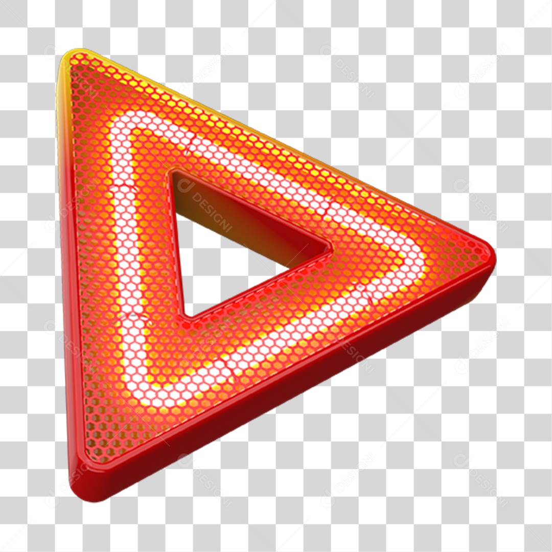 Placa De Metal Com Luz Neon Laranja Elemento 3D PNG Transparente