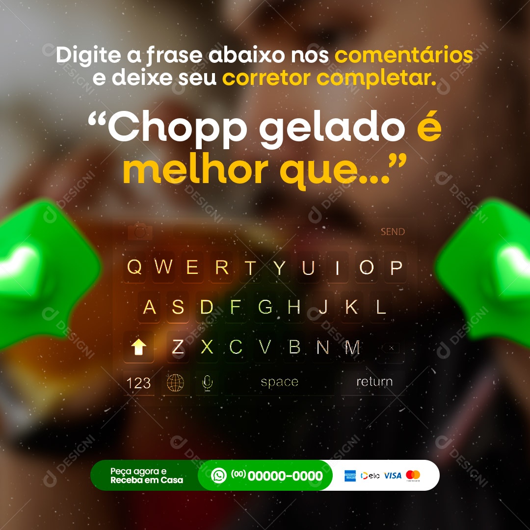 Happy Hour Cervejaria Social Media PSD Editável