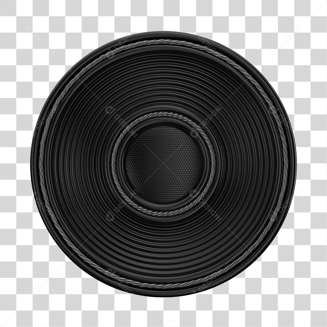 Painel Redondo De Madeira Preto e Branco Elemento 3D PNG Transparente