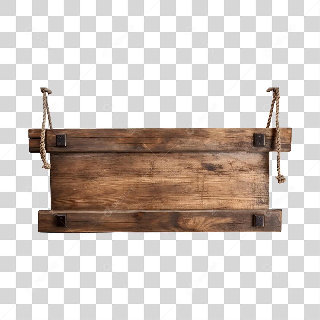 Placa De Madeira Elemento 3D Para Composição PNG Transparente