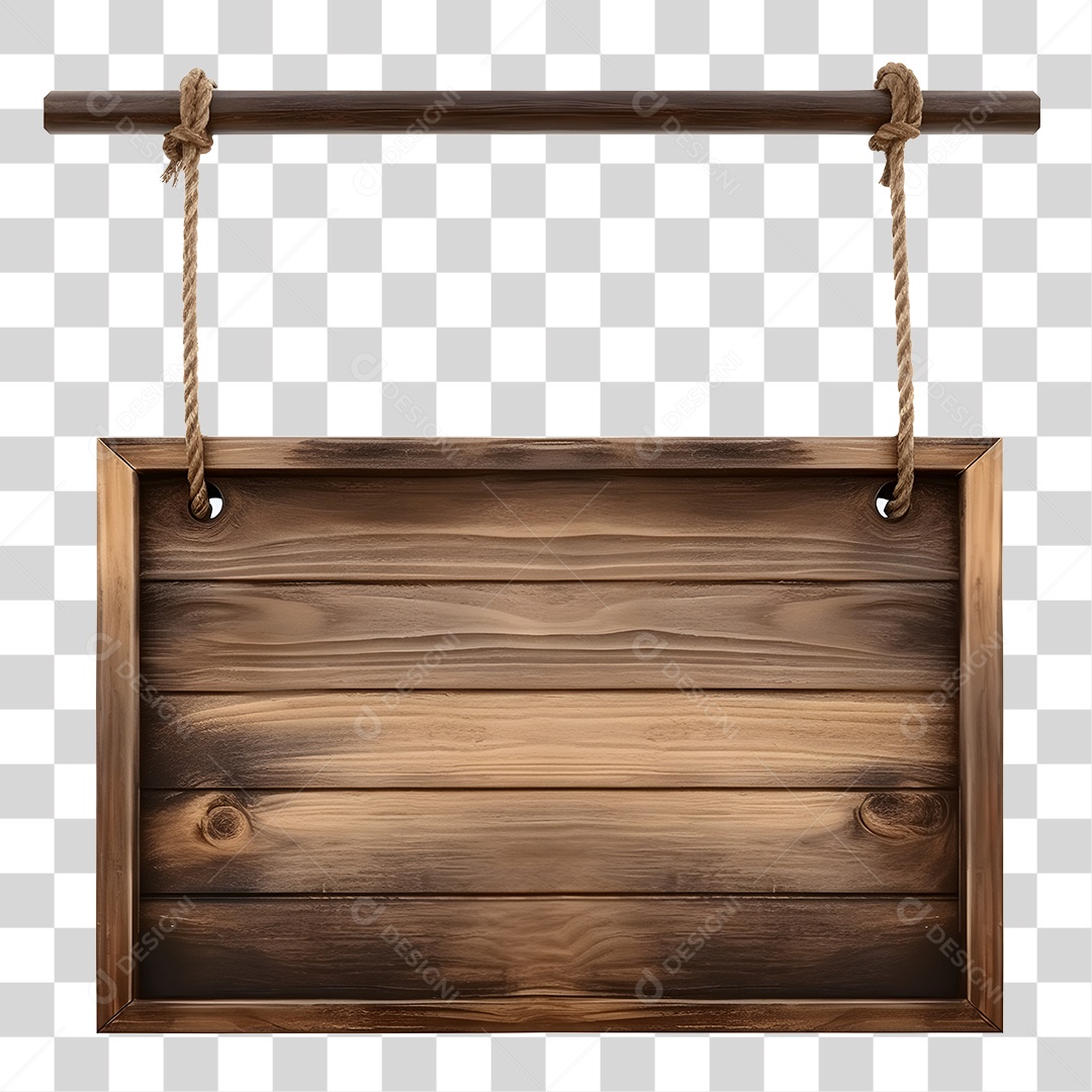 Placa De Madeira Elemento 3D Para Composição PNG Transparente
