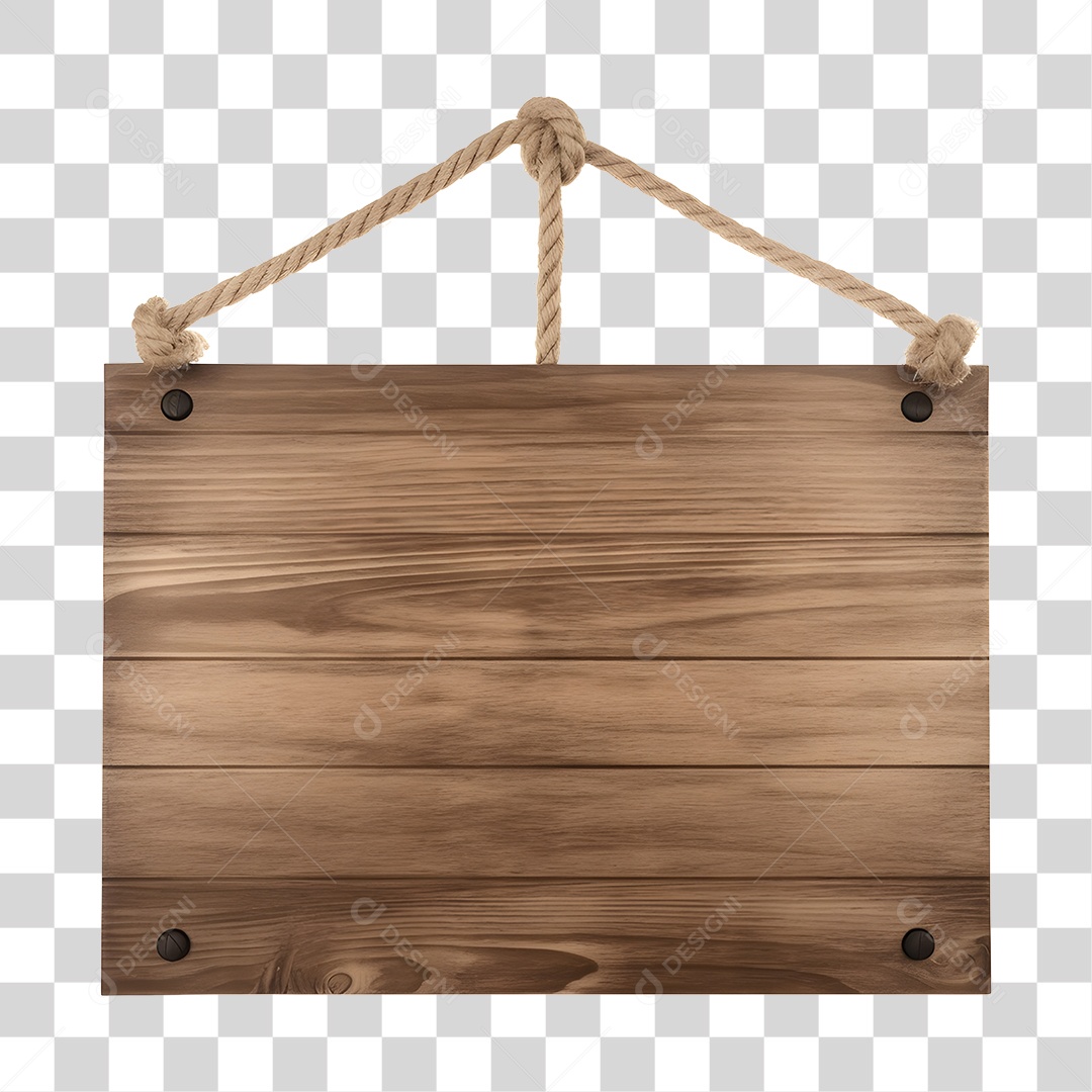 Placa De Madeira Elemento 3D Para Composição PNG Transparente