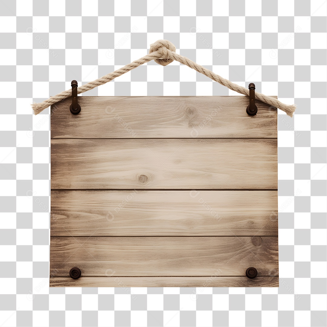 Placa De Madeira De São João Elemento 3D PNG Transparente