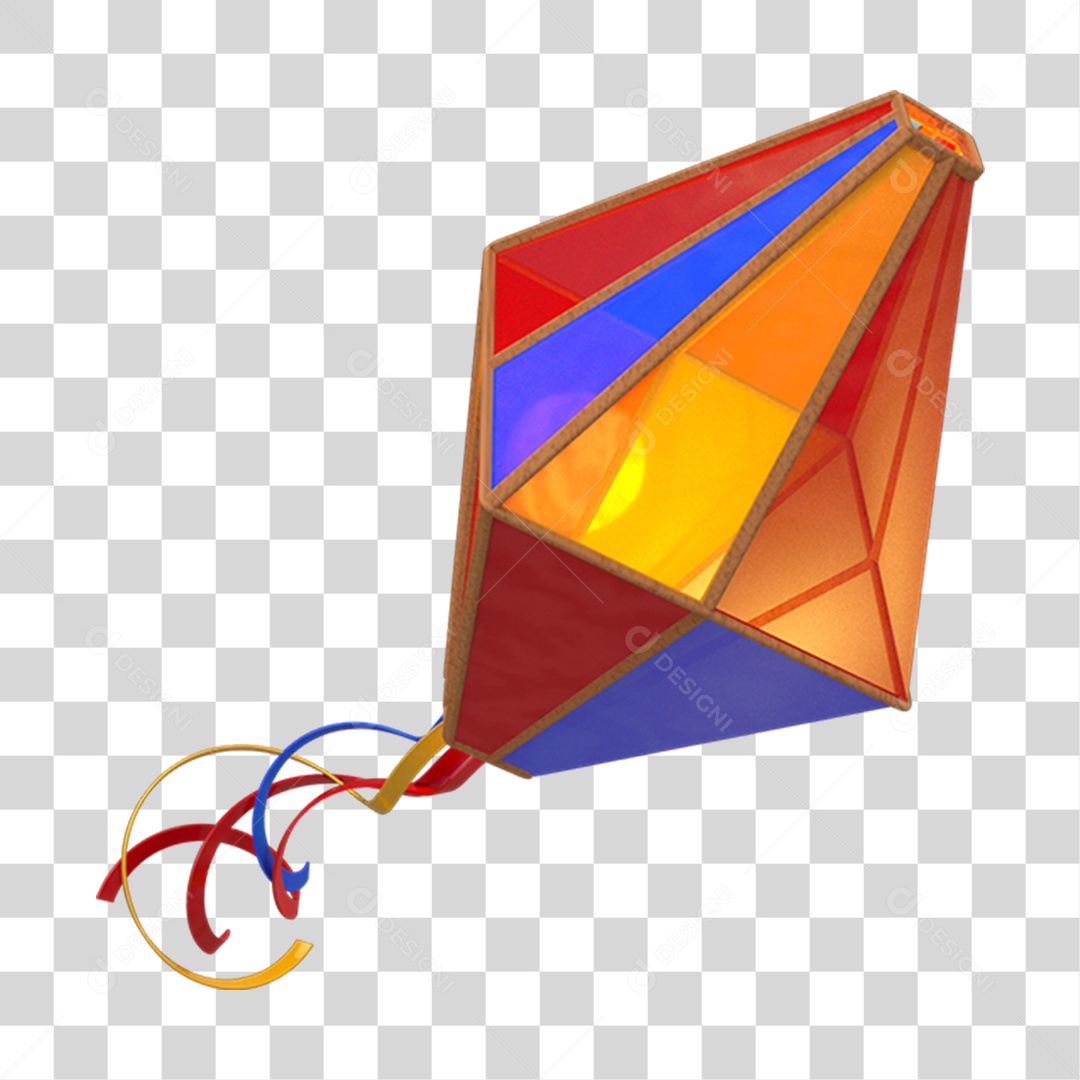 Balão Colorido Elemento 3D PNG Transparente