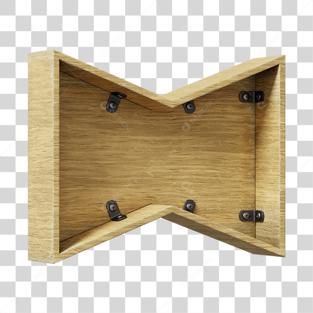 Elemento 3D De Madeira Para Composição PNG Transparente