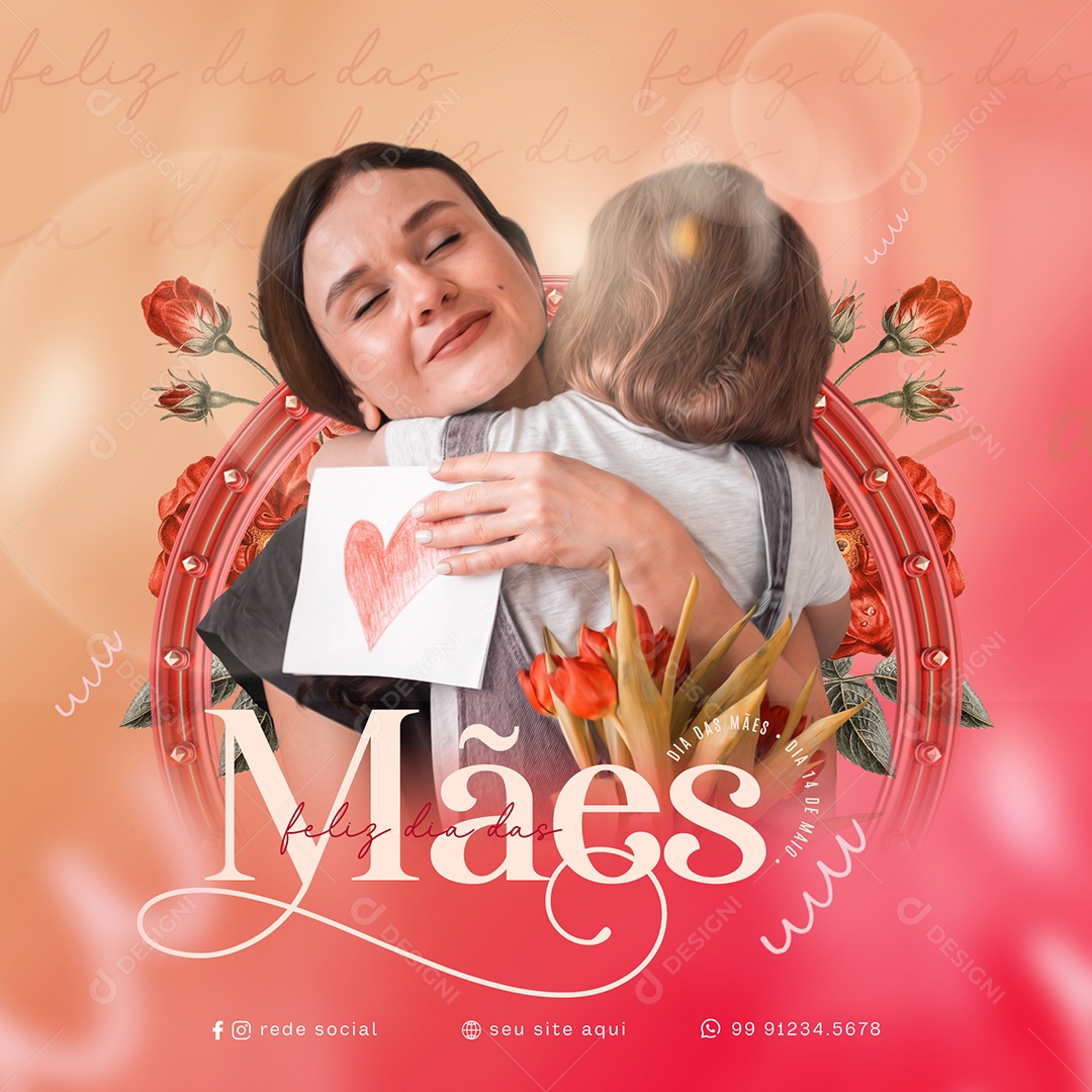 Feliz Dia Das Mães 14 de Maio Social Media PSD Editável