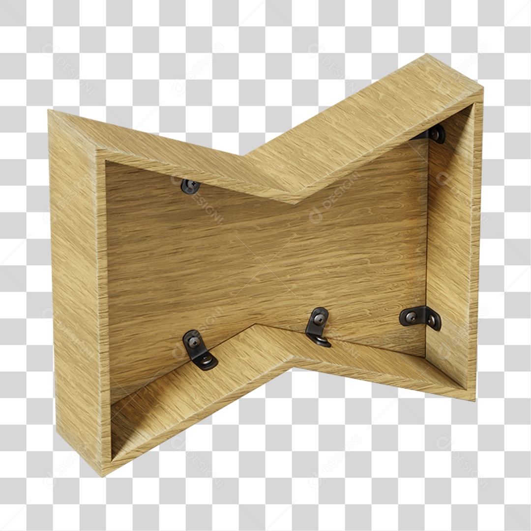 Elemento 3D De Madeira Para Composição PNG Transparente