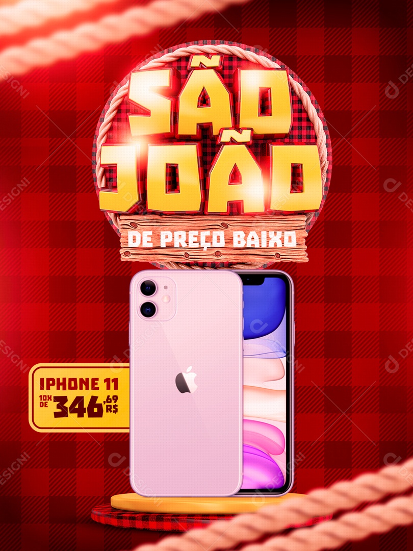 São João de Preço Baixo Social Media PSD Editável