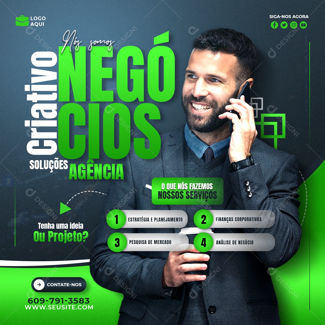 Nos Somos Negócios Agencia Social Media PSD Editavel