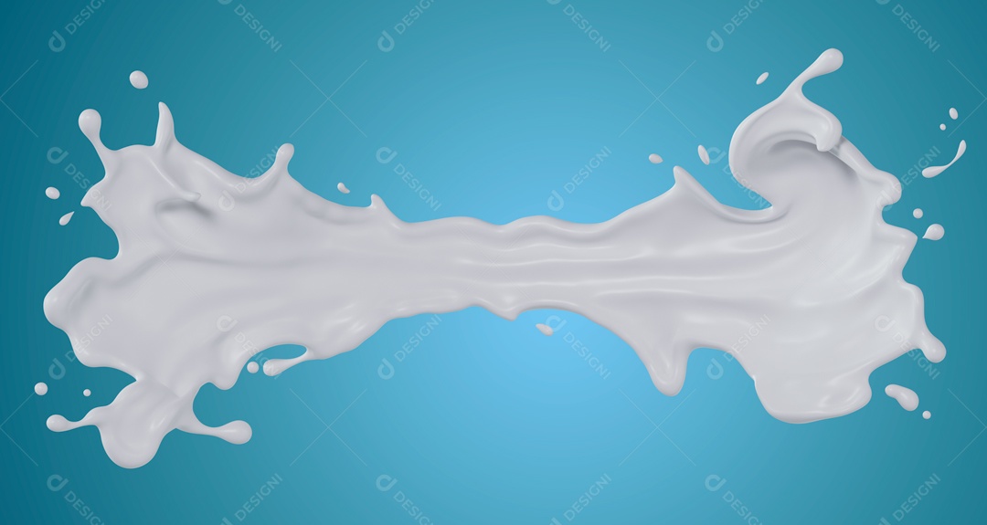 Splash De Leite Elemento 3D Para Composição PSD