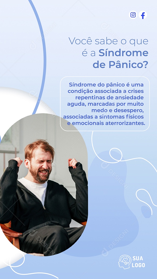 Story Você Sabe o Que é a Síndrome de Pânico? Social Media PSD Editável