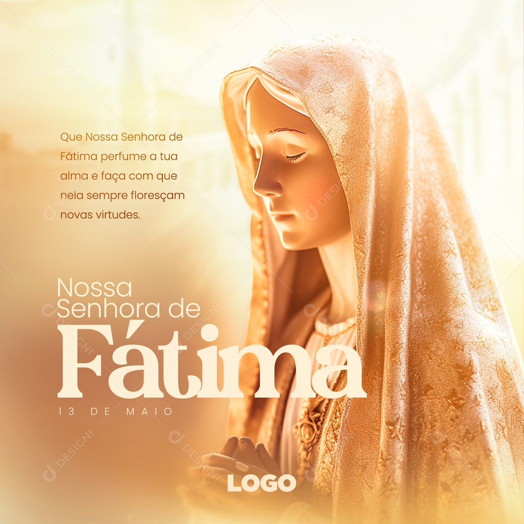 Dia De Nossa Senhora De Fátima 13 De Maio Social Media PSD Editável