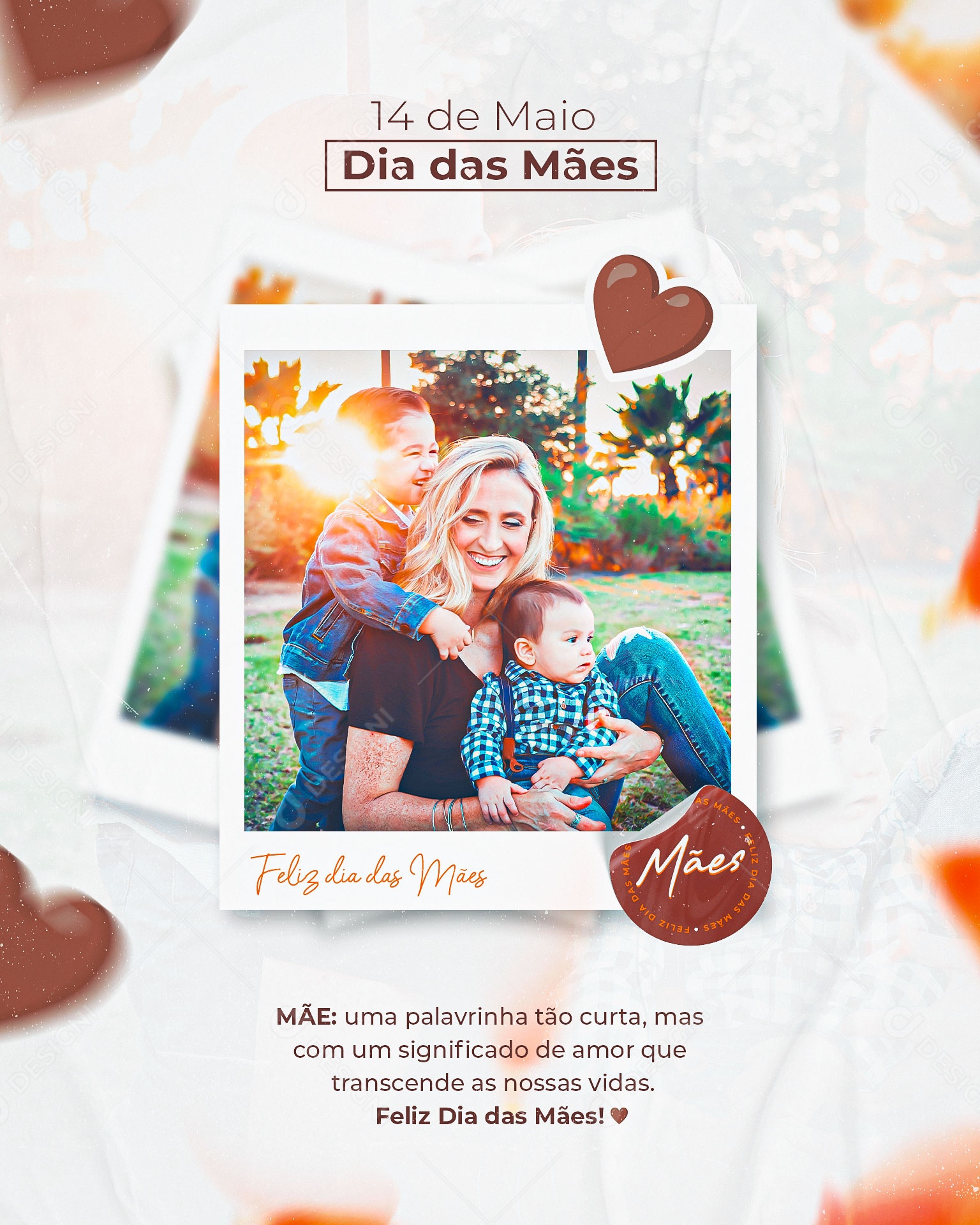 Social Media Feed 14 De Maio Dia Das Mães Transcende As Nossas Vidas PSD Editavel