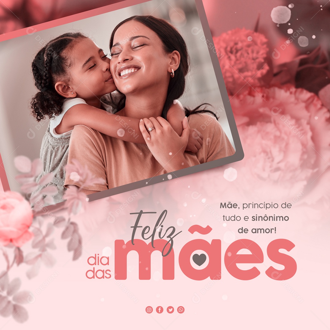 Feliz Dia Das Mães 14 de Maio Social Media PSD Editável