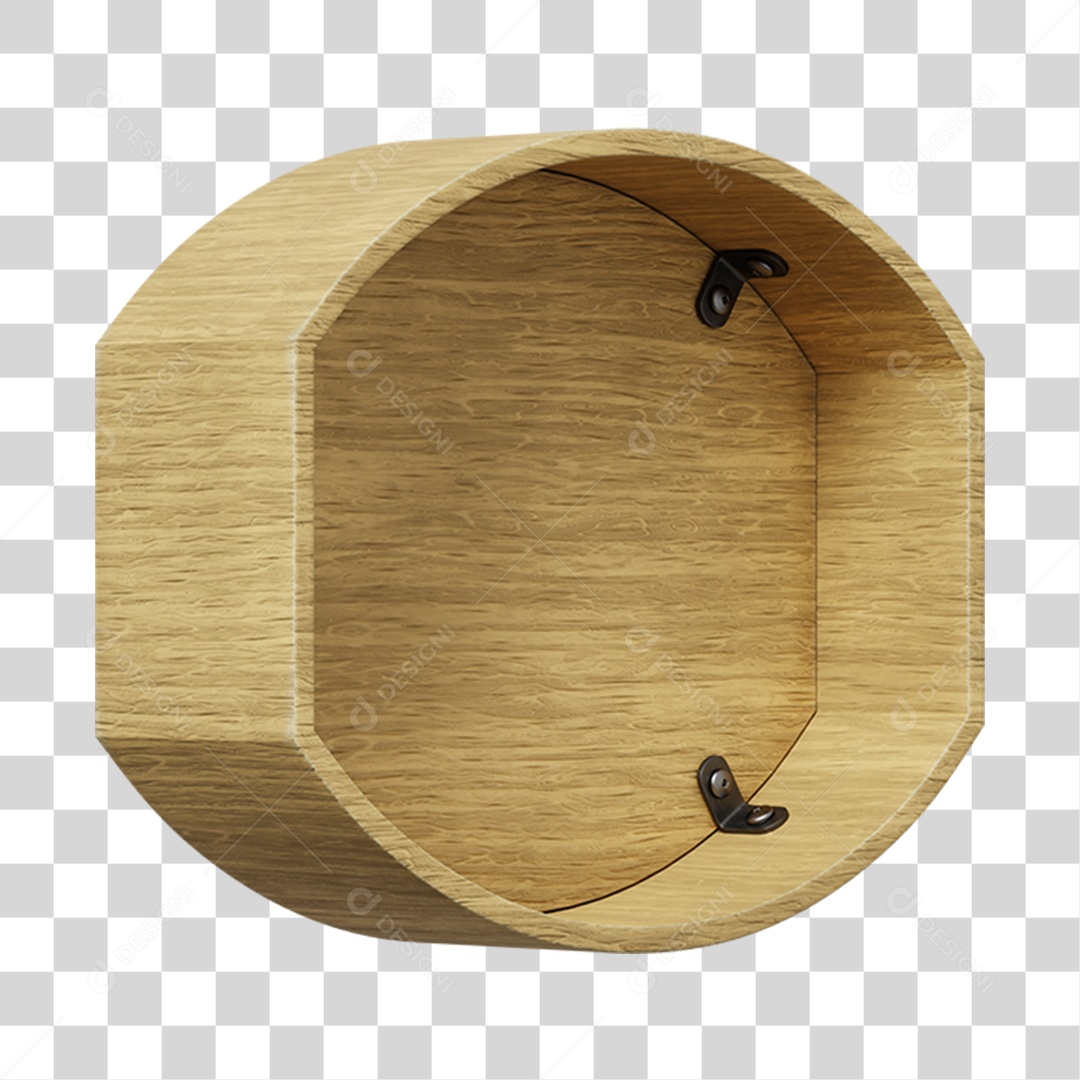 Elemento 3D De Madeira Para Composição PNG Transparente