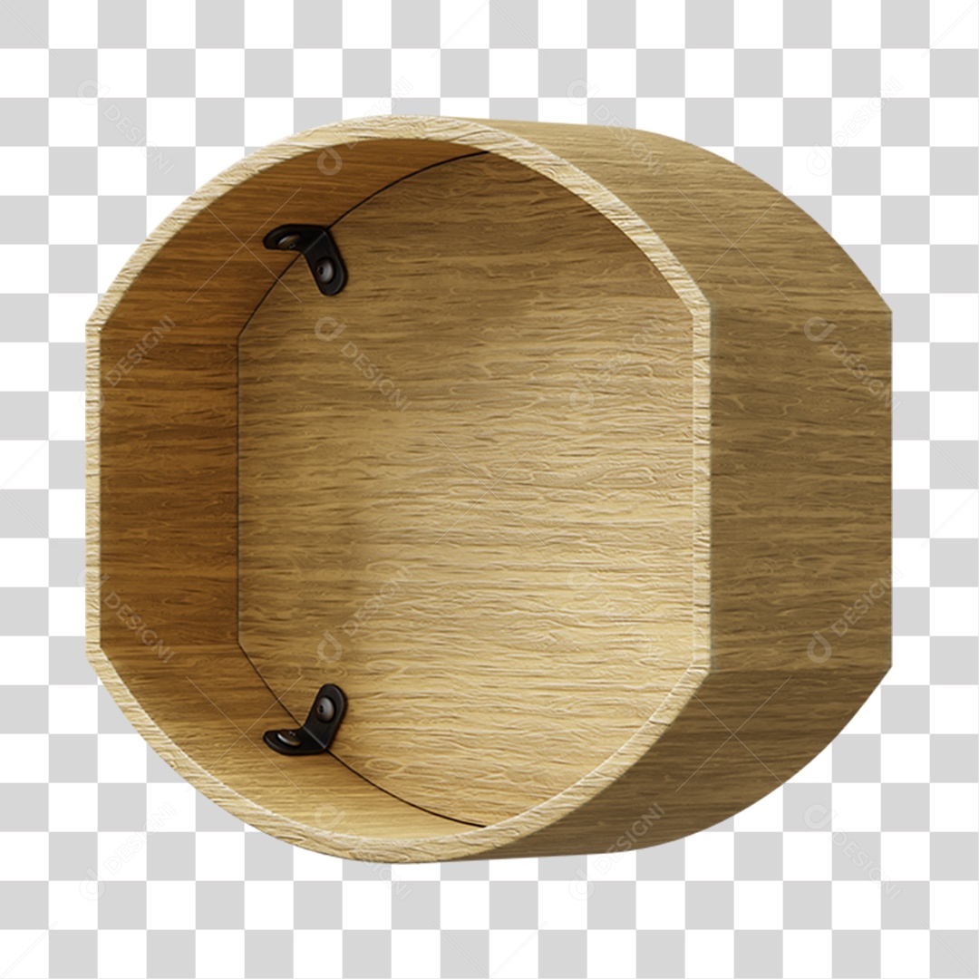 Elemento 3D De Madeira Para Composição PNG Transparente