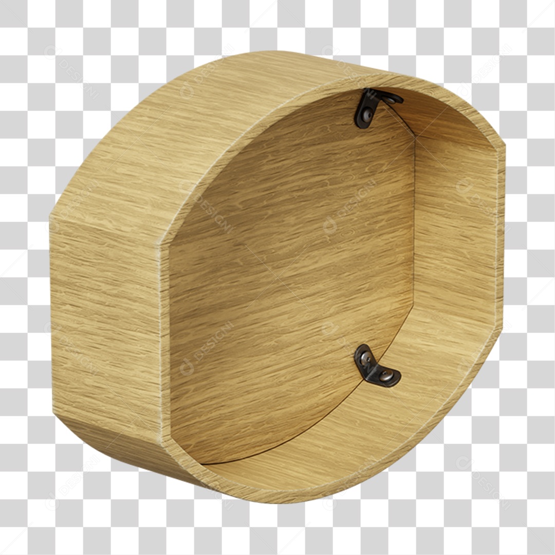 Elemento 3D De Madeira Para Composição PNG Transparente