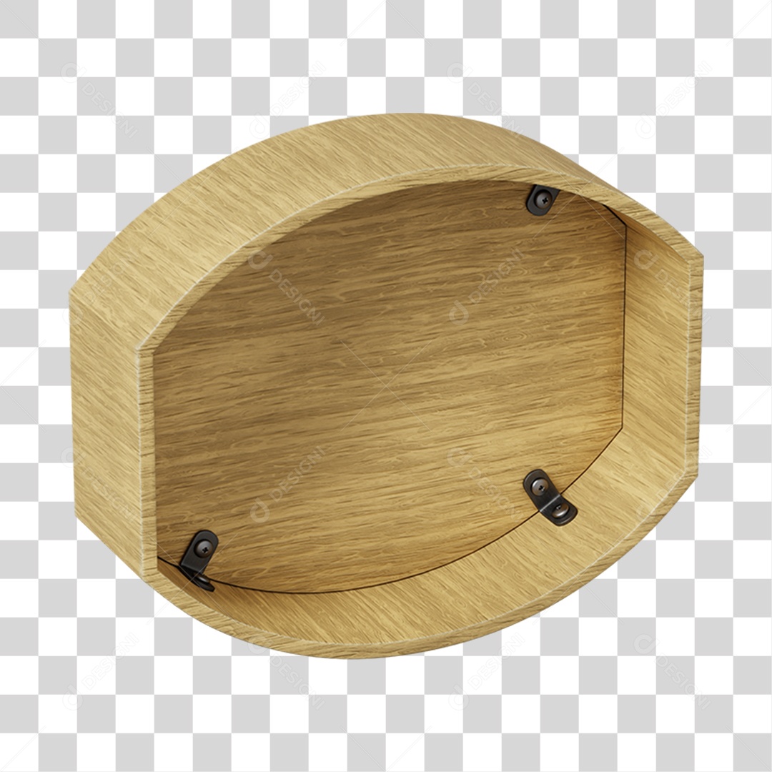 Elemento 3D De Madeira Para Composição PNG Transparente