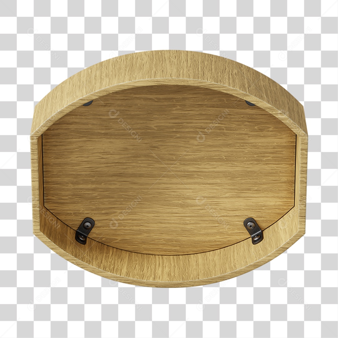 Elemento 3D De Madeira Para Composição PNG Transparente