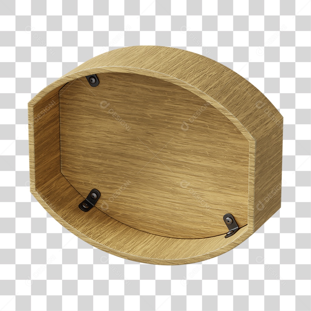 Elemento 3D De Madeira Para Composição PNG Transparente