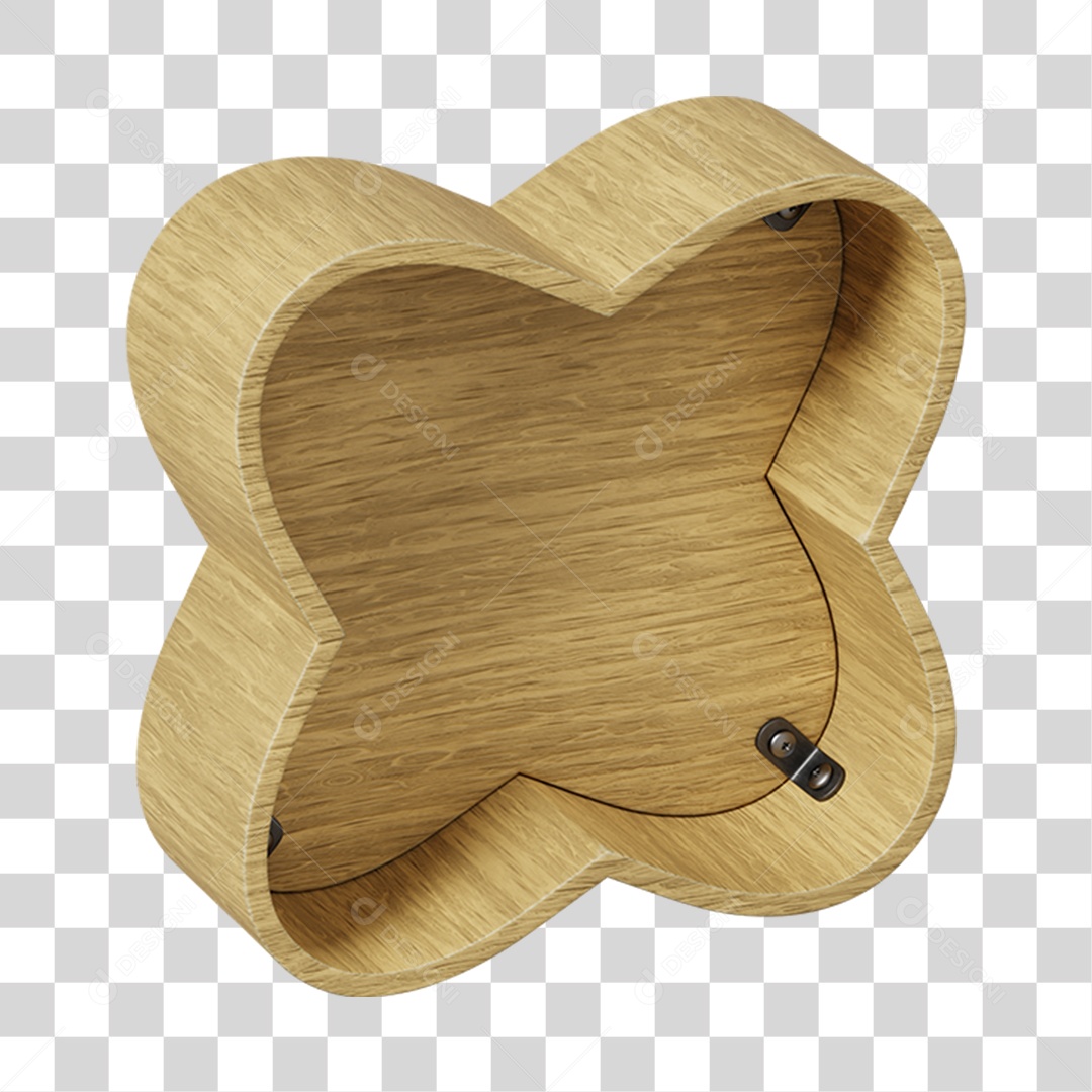Elemento 3D De Madeira Em Formato De X Para Composição PNG Transparente