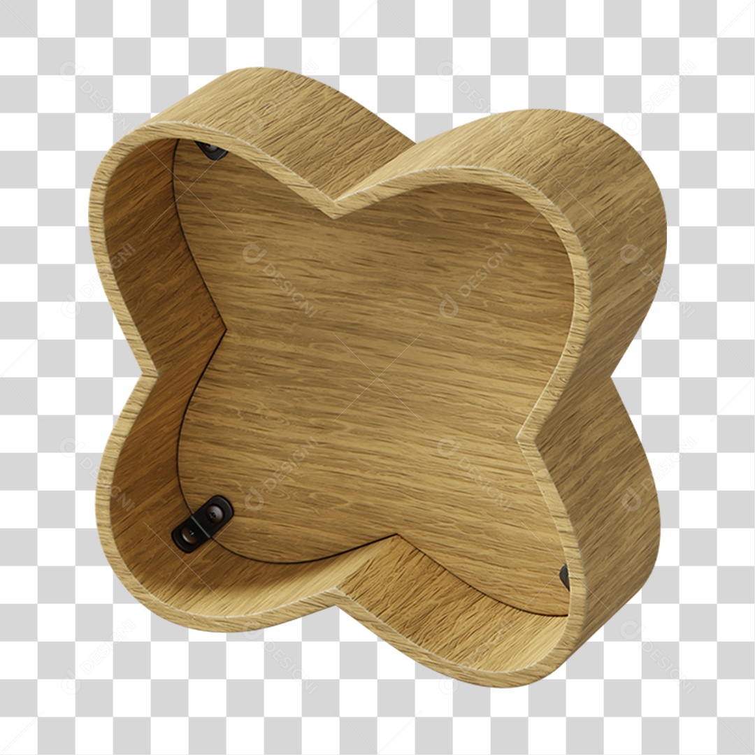 Elemento 3D De Madeira Em Formato De X Para Composição PNG Transparente