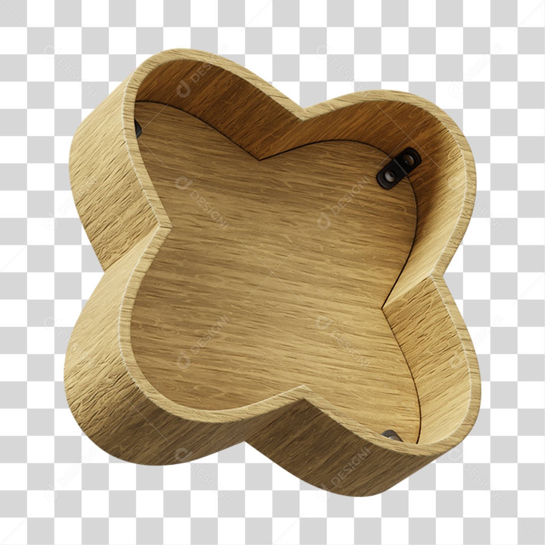 Elemento 3D De Madeira Em Formato De X Para Composição PNG Transparente
