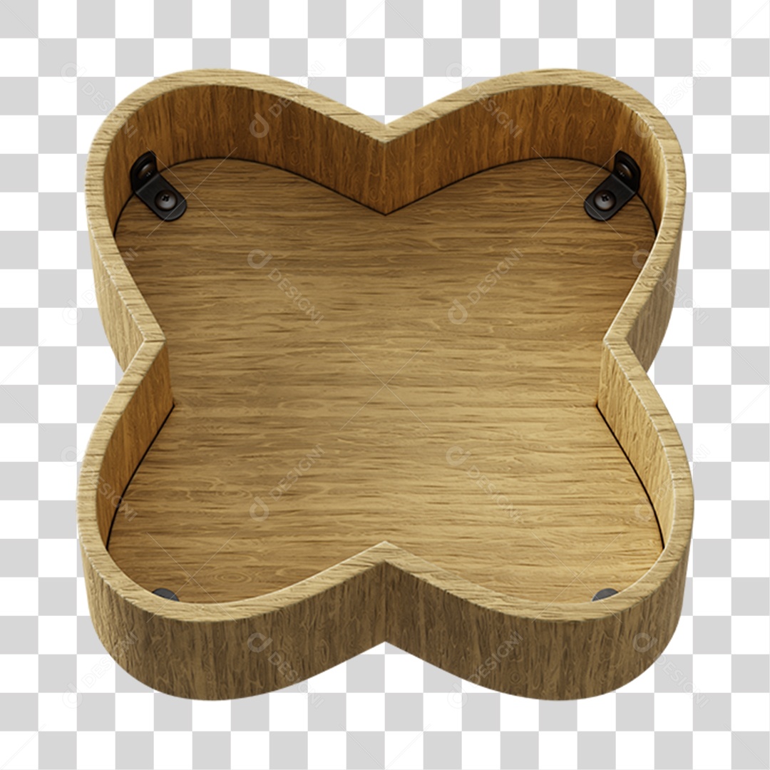 Elemento 3D De Madeira Em Formato De X Para Composição PNG Transparente