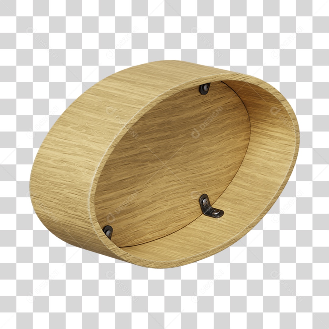 Elemento 3D De Madeira Para Composição PNG Transparente