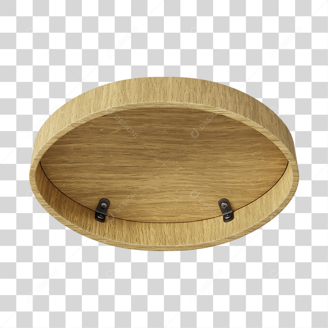 Elemento 3D De Madeira Para Composição PNG Transparente