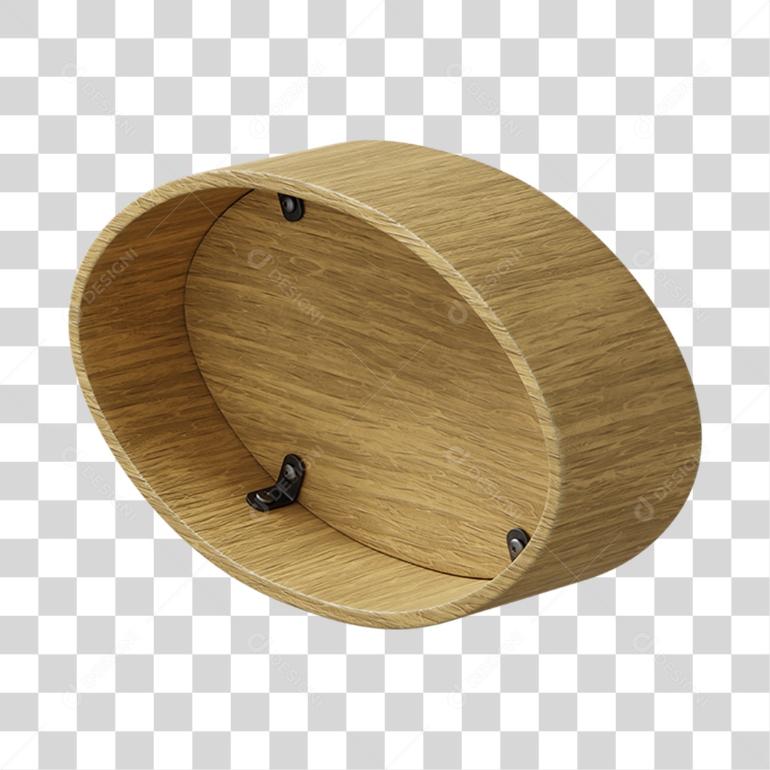 Elemento 3D De Madeira Para Composição PNG Transparente