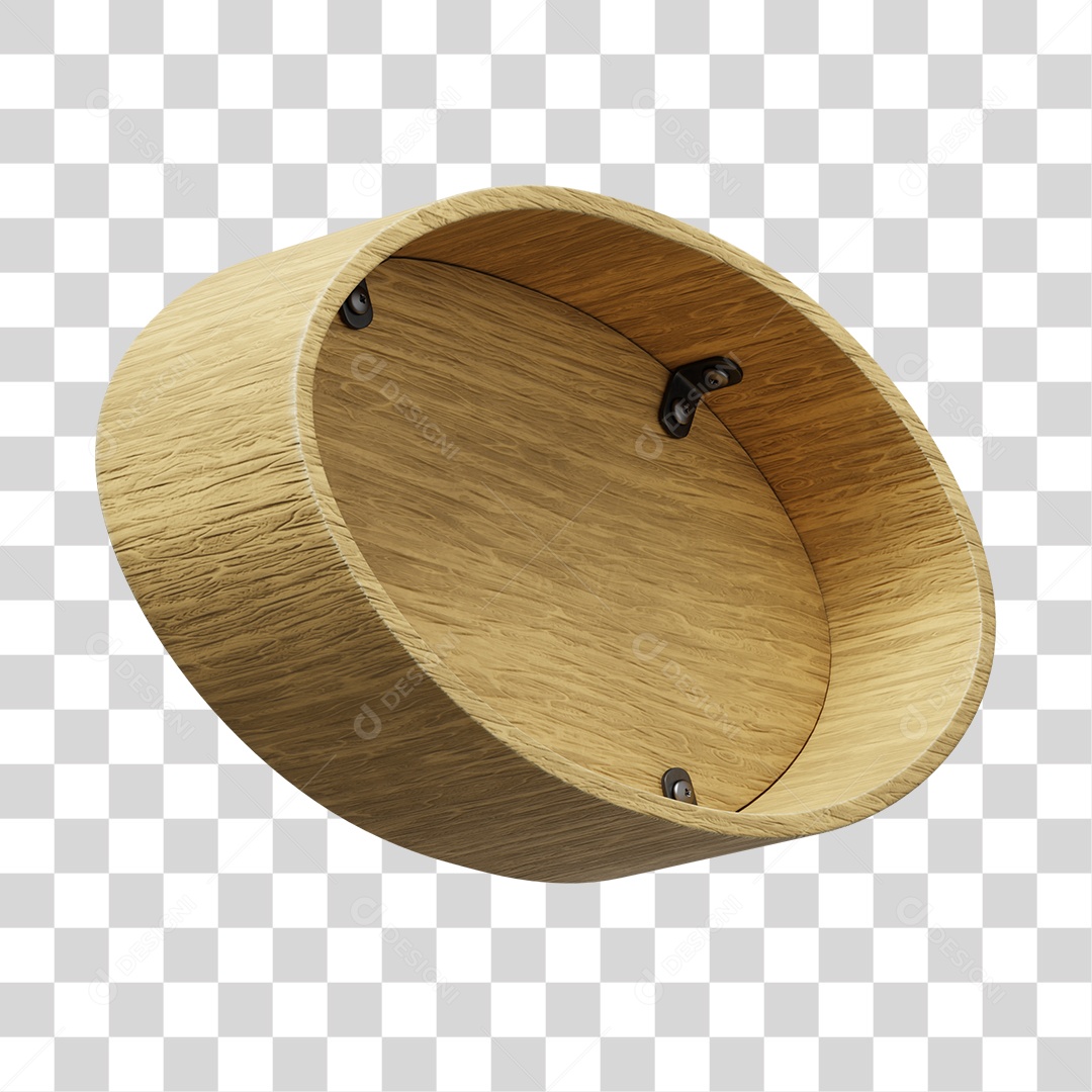 Elemento 3D De Madeira Para Composição PNG Transparente