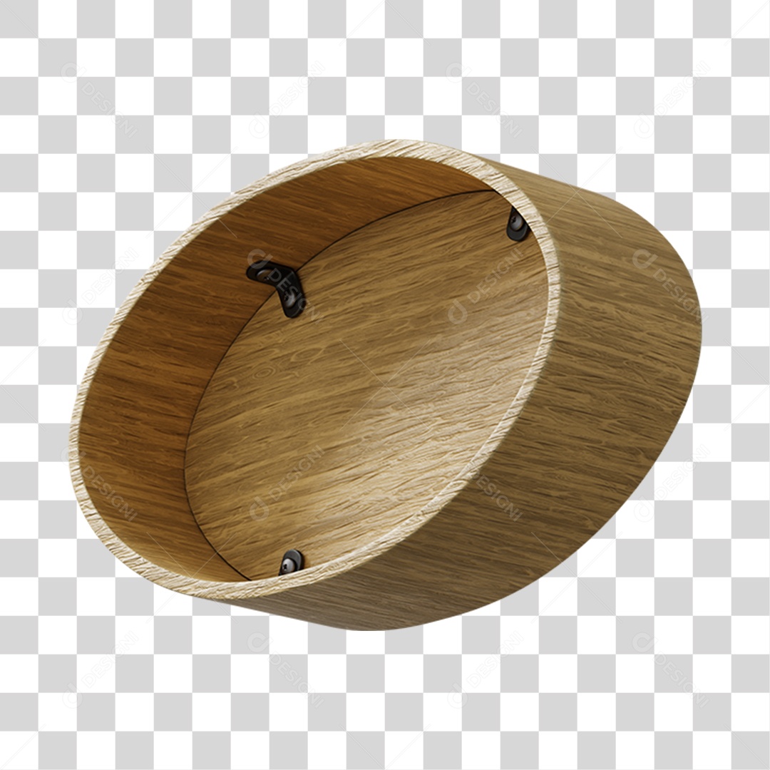 Elemento 3D De Madeira Para Composição PNG Transparente