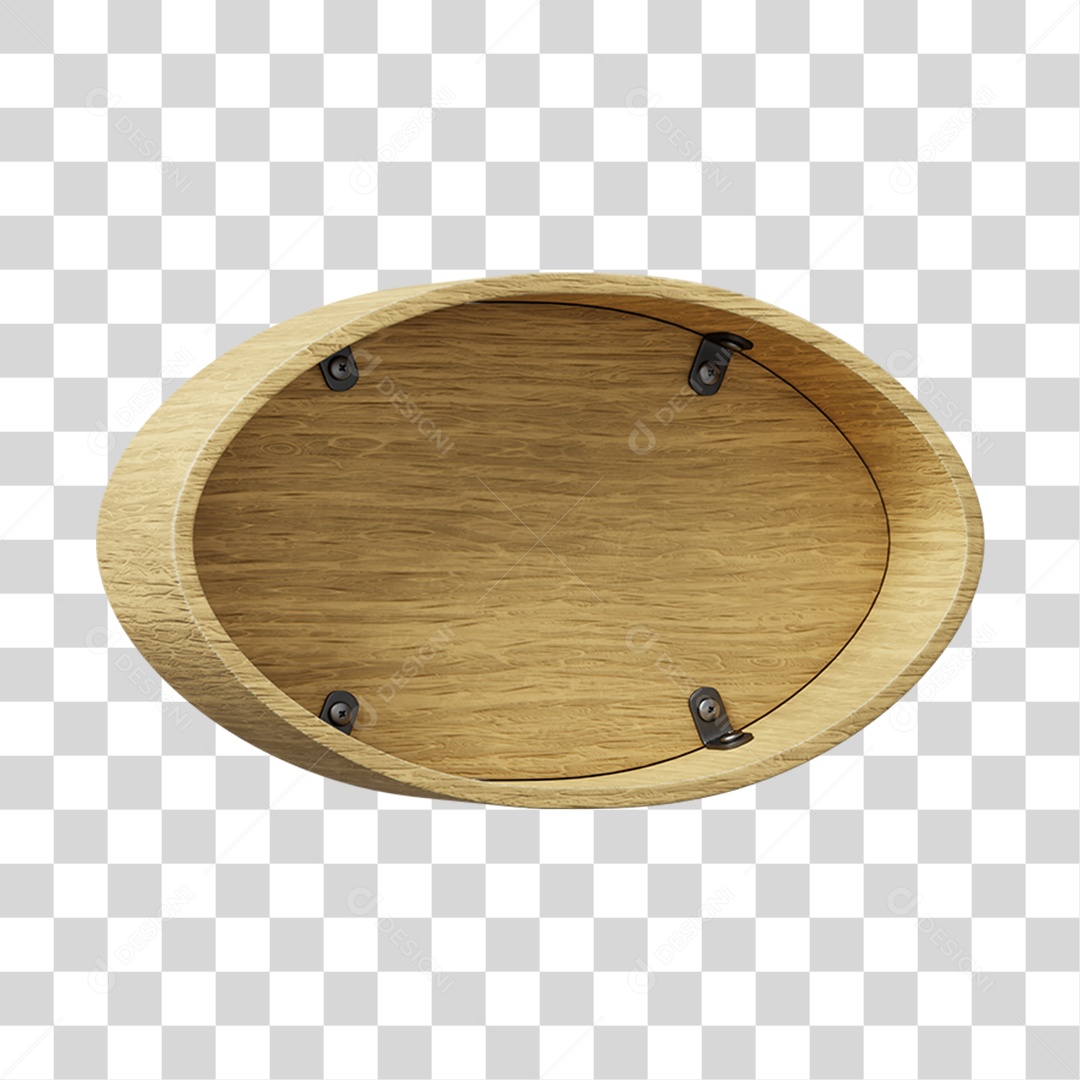 Elemento 3D De Madeira Para Composição PNG Transparente