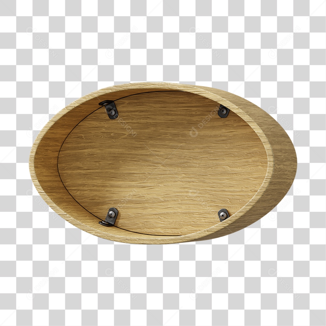 Elemento 3D De Madeira Para Composição PNG Transparente