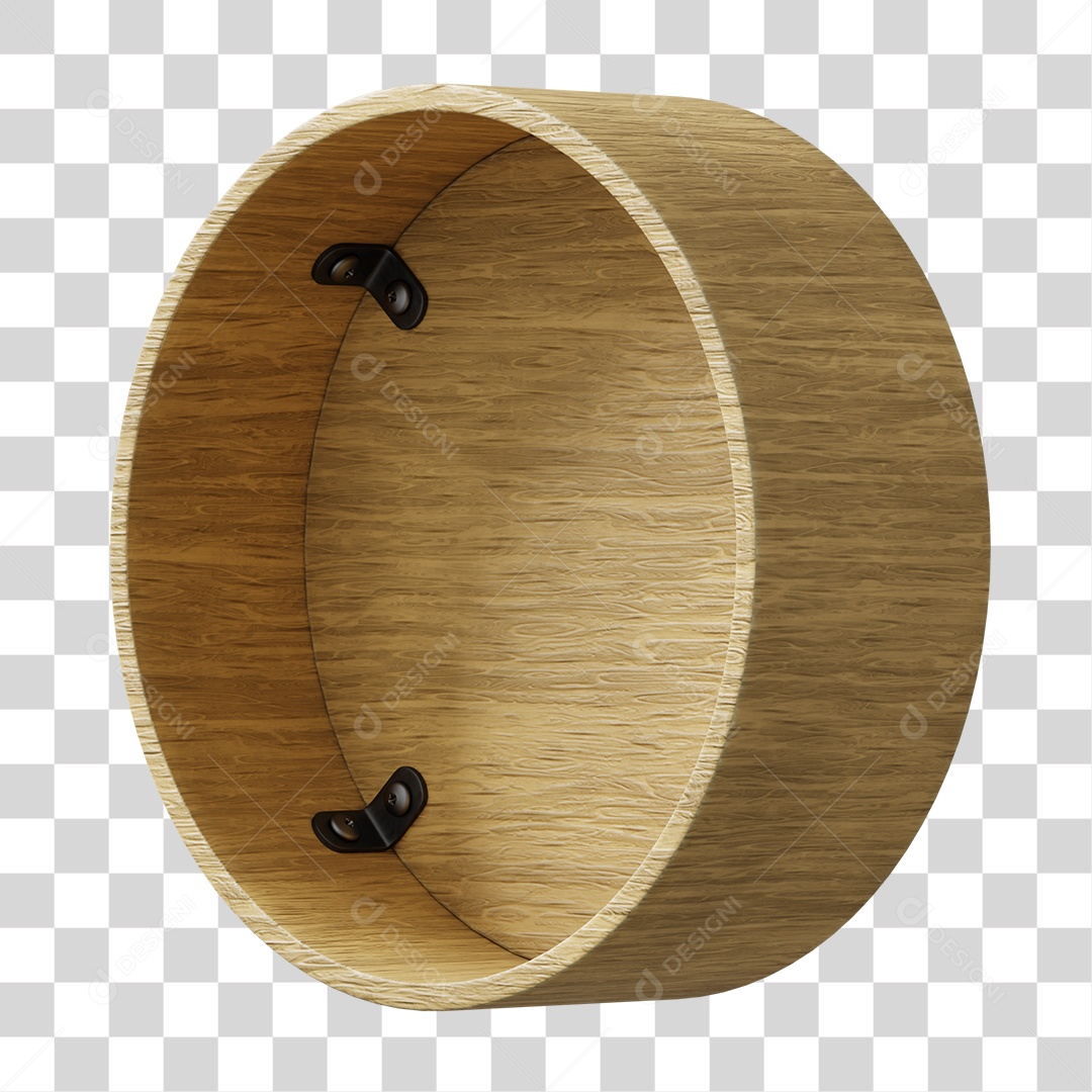 Elemento 3D De Madeira Para Composição PNG Transparente