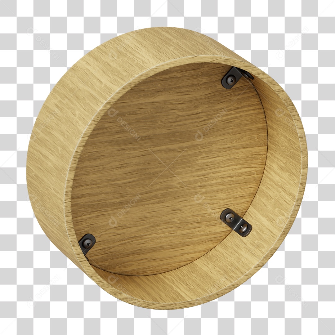Elemento 3D De Madeira Para Composição PNG Transparente