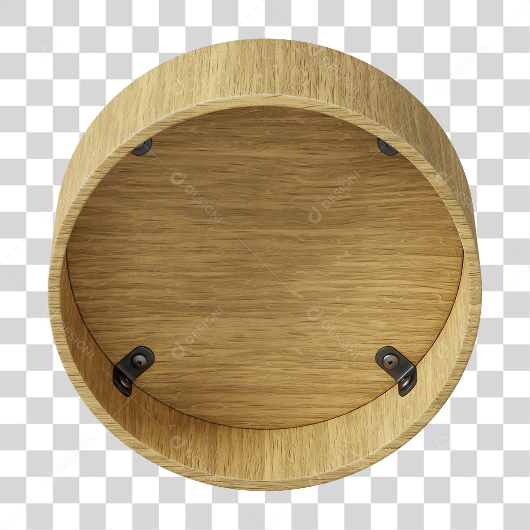 Elemento 3D De Madeira Para Composição PNG Transparente