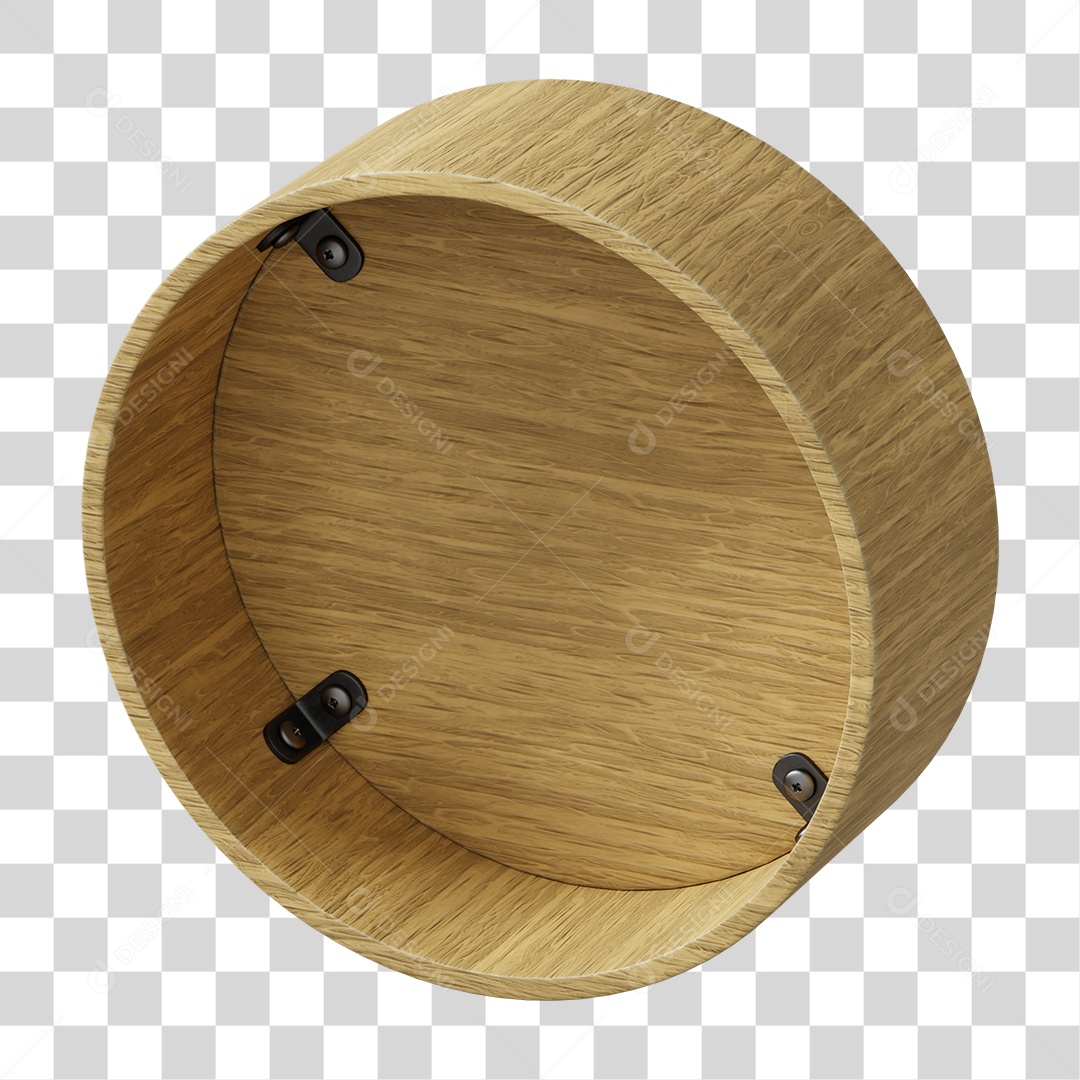 Elemento 3D De Madeira Para Composição PNG Transparente