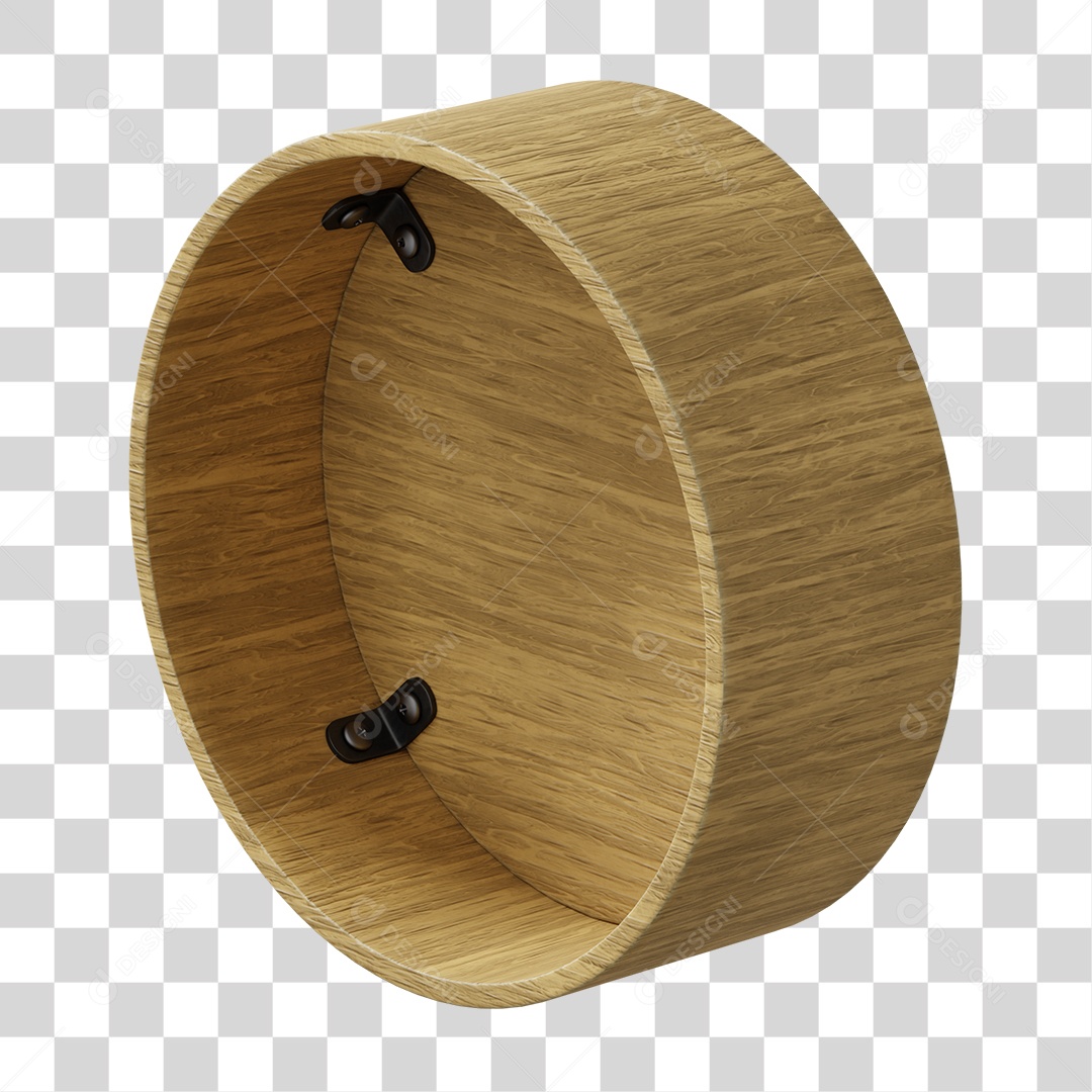 Elemento 3D De Madeira Para Composição PNG Transparente