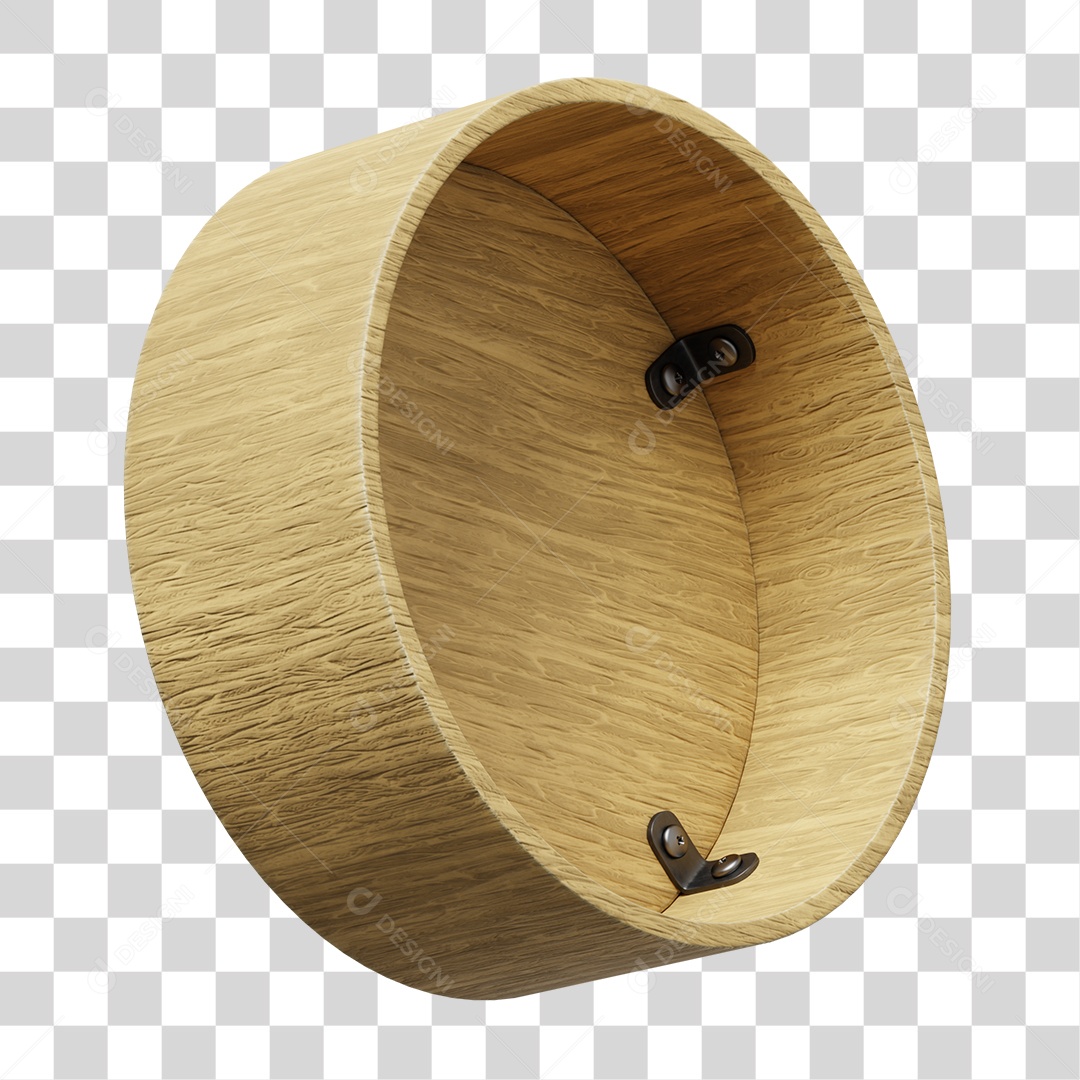 Elemento 3D De Madeira Para Composição PNG Transparente