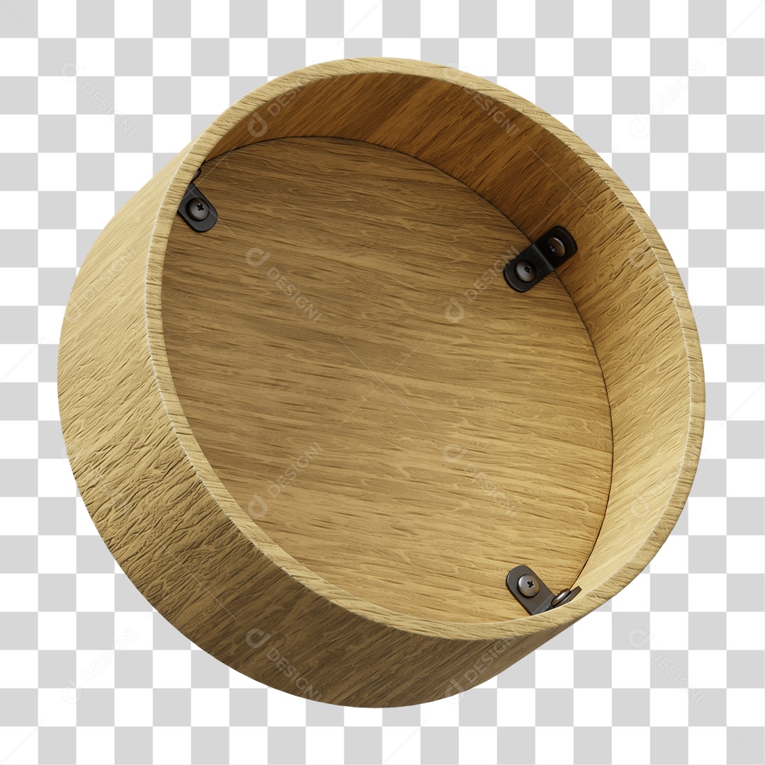 Elemento 3D De Madeira Para Composição PNG Transparente