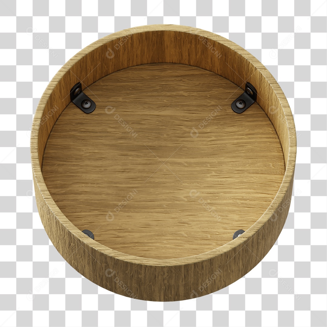 Elemento 3D De Madeira Para Composição PNG Transparente