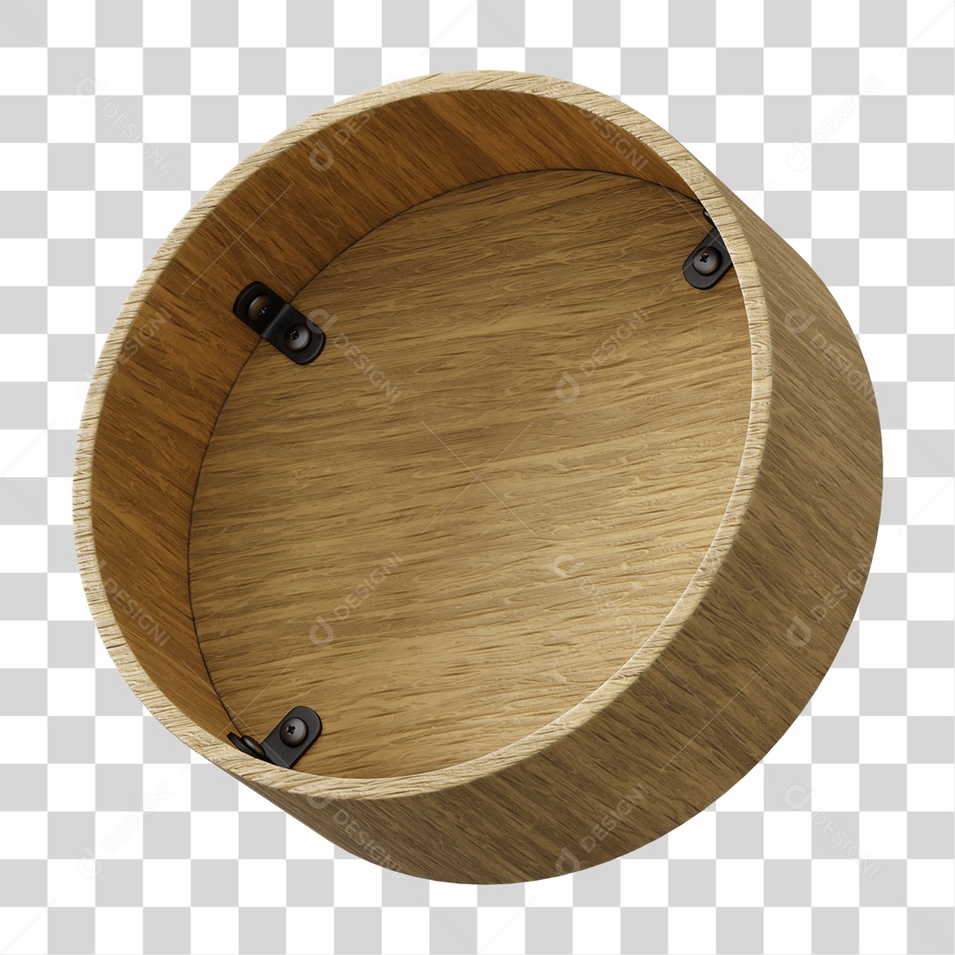 Elemento 3D De Madeira Para Composição PNG Transparente