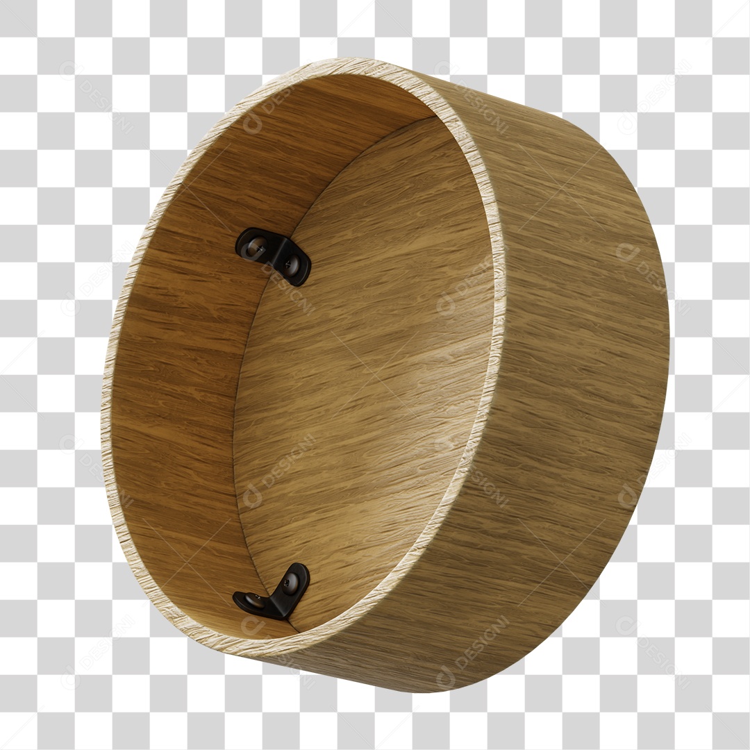 Elemento 3D De Madeira Para Composição PNG Transparente