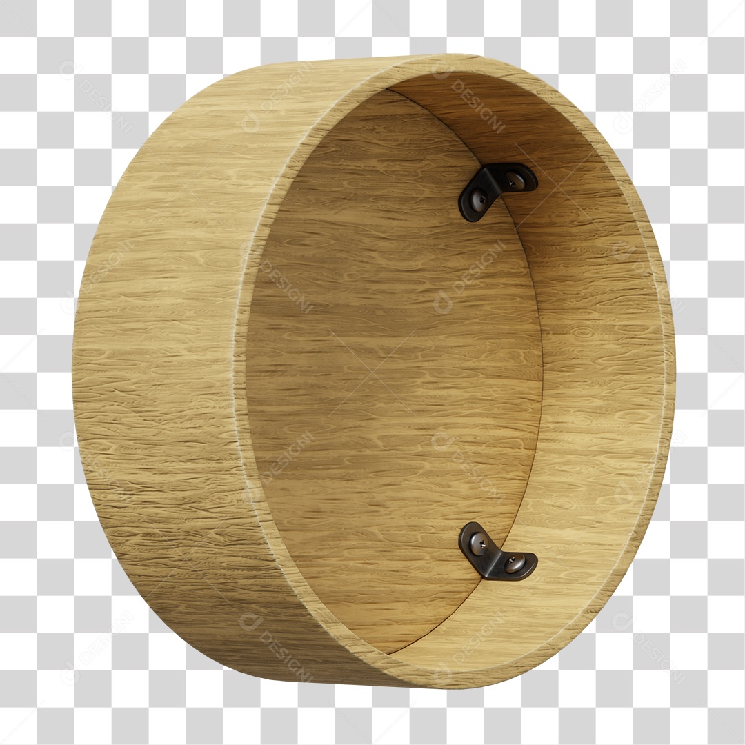 Elemento 3D De Madeira Para Composição PNG Transparente