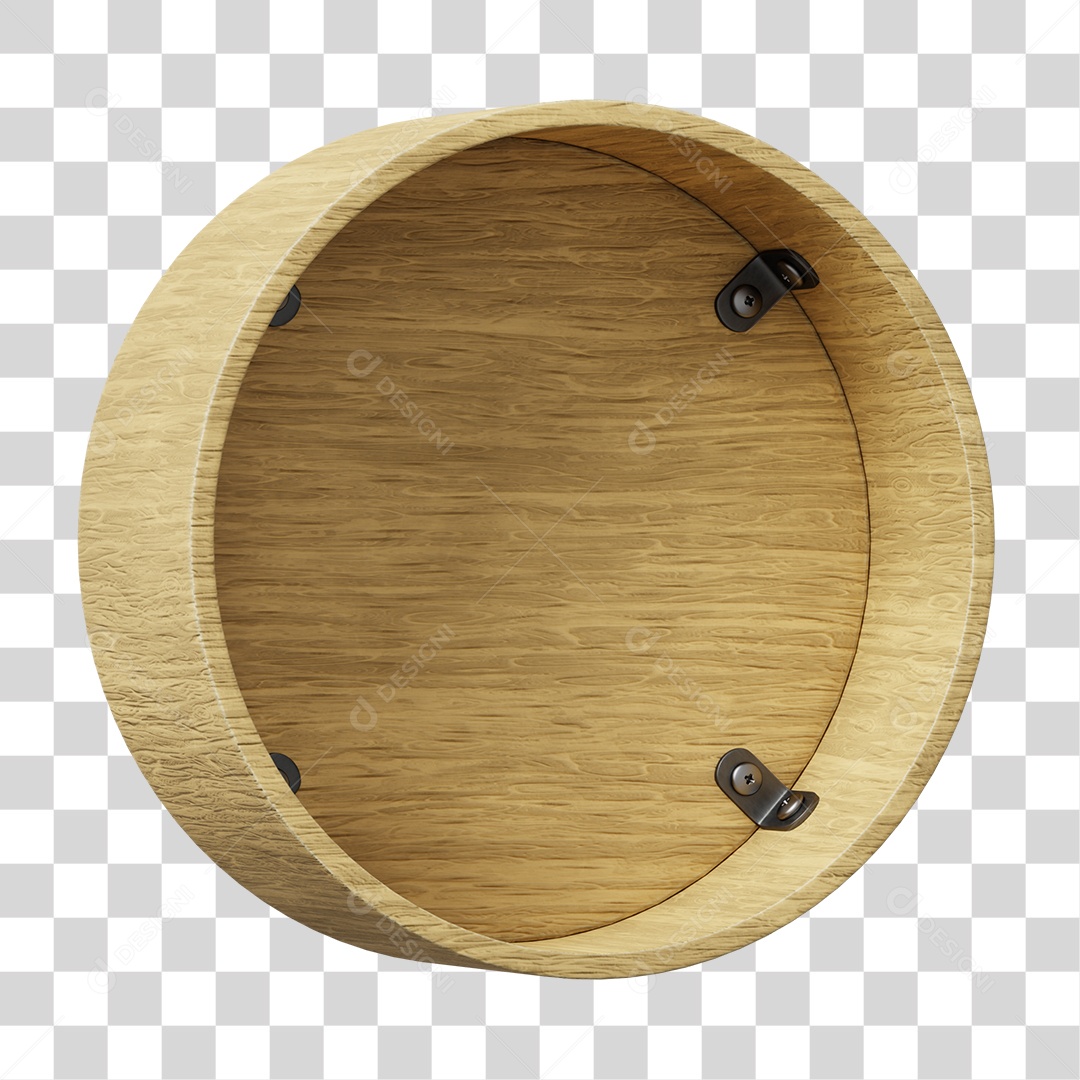 Elemento 3D De Madeira Para Composição PNG Transparente