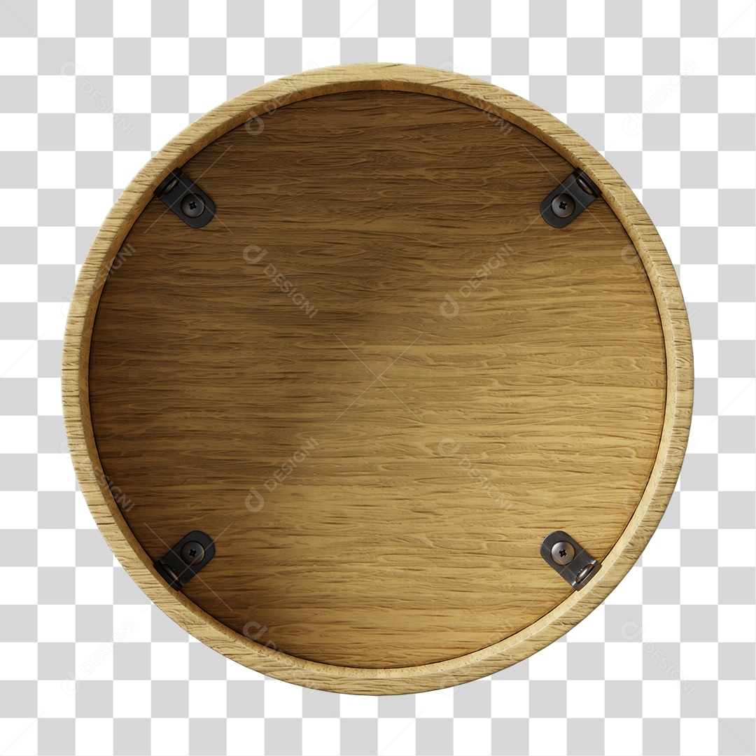 Elemento 3D De Madeira Para Composição PNG Transparente