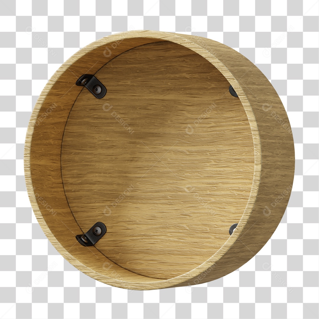 Elemento 3D De Madeira Para Composição PNG Transparente