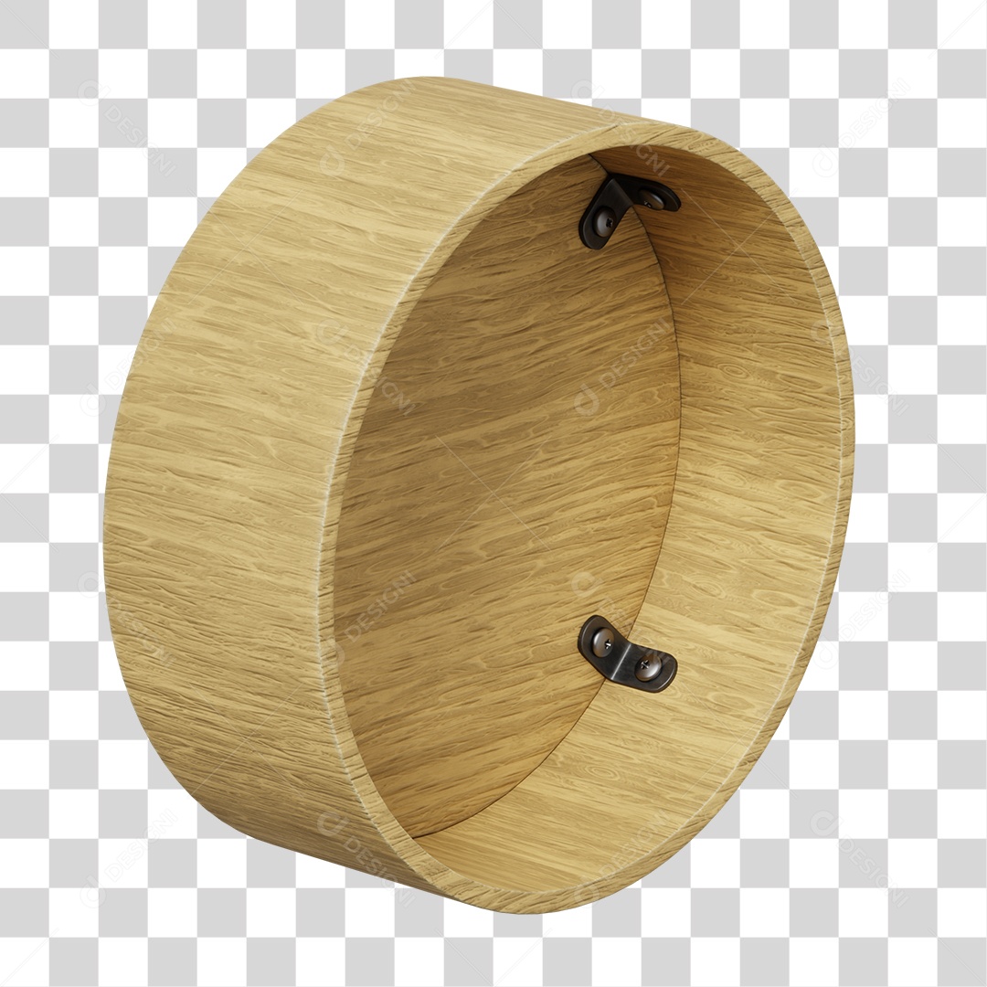 Elemento 3D De Madeira Para Composição PNG Transparente